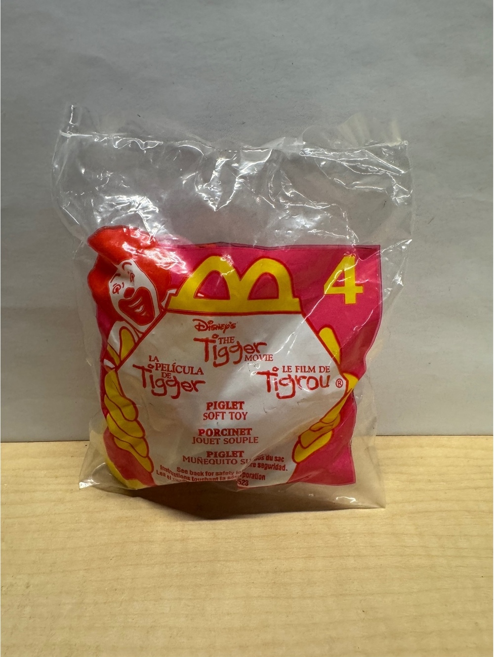 2000 McDonald's The Tigger Movie Toy #4 Piglet new in bag